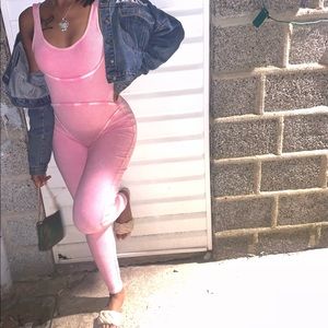 Madrag snug pink one piece body suit